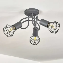 Plafonnier Baripada Gris, 3 Lumieres