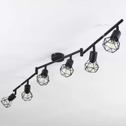 Plafonnier Baripada Noir, 6 Lumieres