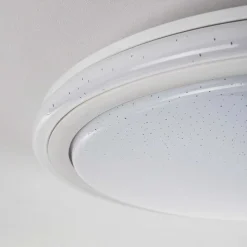 Plafonnier Bermeo Led Blanc, 2 Lumieres, Telecommandes, Changeur De Couleurs