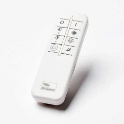 Plafonnier Brilliant Leanna Led Blanc, 1 Lumiere, Telecommandes, Changeur De Couleurs