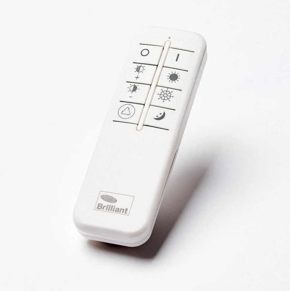 Plafonnier Brilliant Leanna Led Blanc, 1 Lumiere, Telecommandes, Changeur De Couleurs