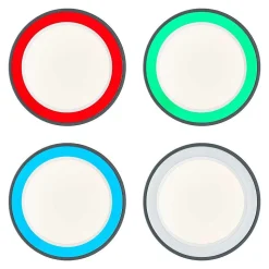 Plafonnier Brilliant-Leuchten Tessy Led Noir, 1 Lumiere, Telecommandes, Changeur De Couleurs