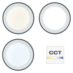 Plafonnier Brilliant-Leuchten Tessy Led Noir, 1 Lumiere, Telecommandes, Changeur De Couleurs