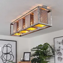 Plafonnier Buchanan Argente, 4 Lumieres