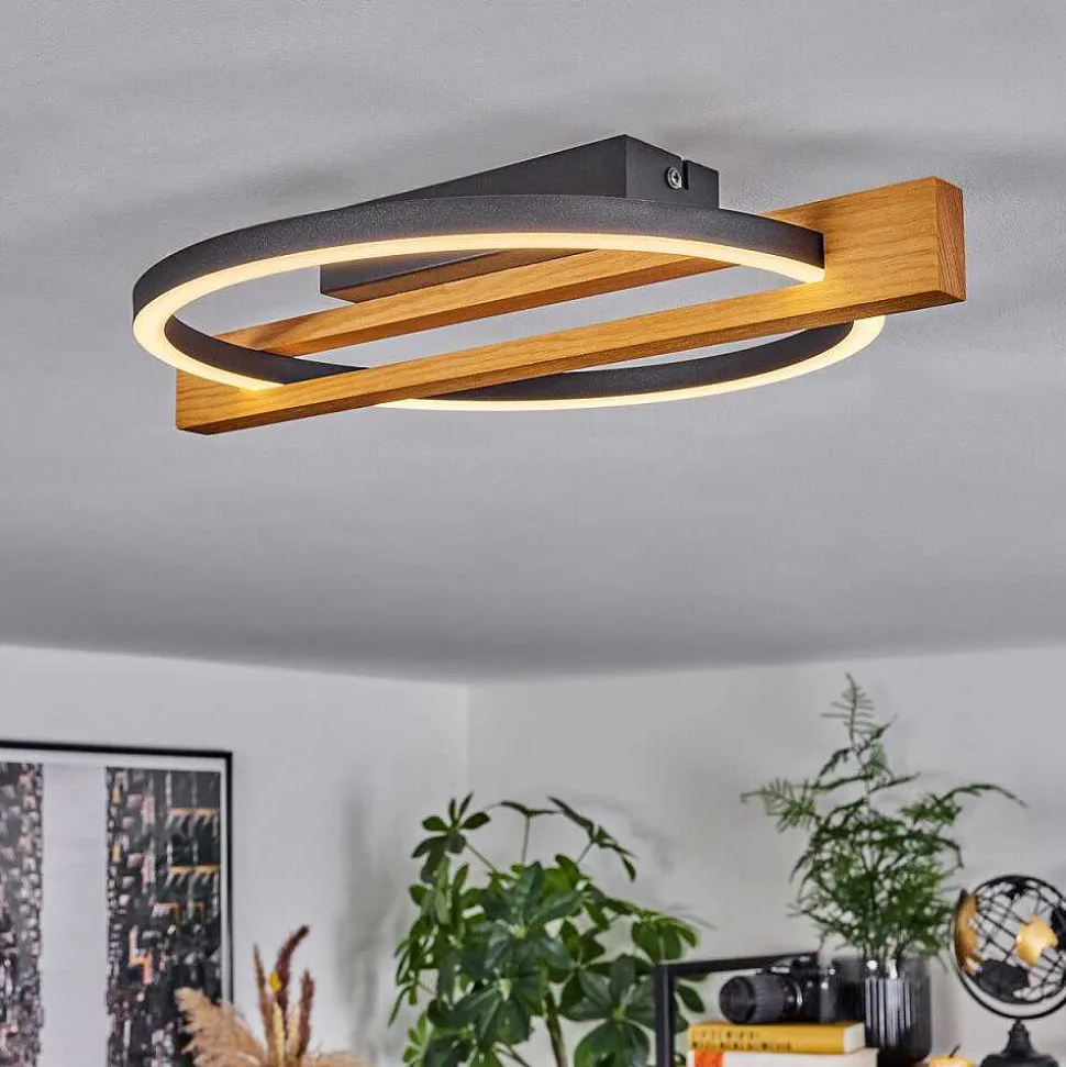 Plafonnier Carcano Led Ecru, Noir, 1 Lumiere