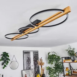 Plafonnier Carcano Led Noir, 3 Lumieres