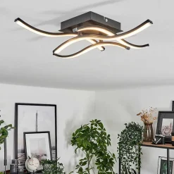Plafonnier Casais Led Noir, 4 Lumieres