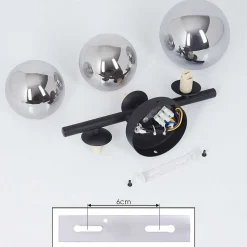 Plafonnier Chariton Led Noir, 3 Lumieres