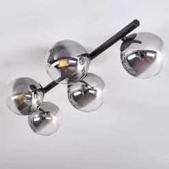 Plafonnier Chehalis Clair, Fume, 5 Lumieres