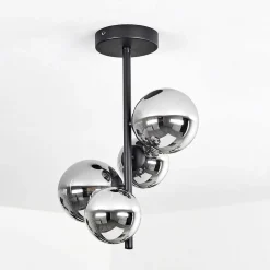 Plafonnier Chehalis Noir, 4 Lumieres