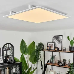 Plafonnier Crum Led Blanc, 1 Lumiere, Telecommandes