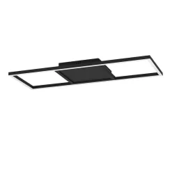 Plafonnier Eglo Calagrano-Z Led Noir, 1 Lumiere, Changeur De Couleurs