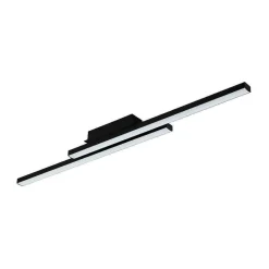 Plafonnier Eglo Fraioli-Z Led Noir, 2 Lumieres, Changeur De Couleurs