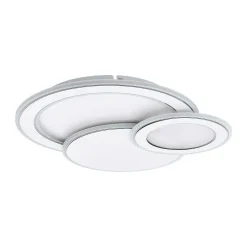Plafonnier Eglo Mentalurgia Led Chrome, Blanc, 1 Lumiere