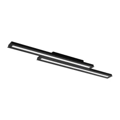 Plafonnier Eglo Saliteras Led Noir, 2 Lumieres, Changeur De Couleurs
