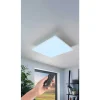 Plafonnier Eglo Turcona-Z Led Blanc, 6 Lumieres, Changeur De Couleurs