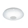 Plafonnier Eglo Voltago-C Led Aspect Cristal, Blanc, 1 Lumiere, Changeur De Couleurs