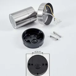 Plafonnier Exterieur Corneda Acier Inoxydable, 1 Lumiere