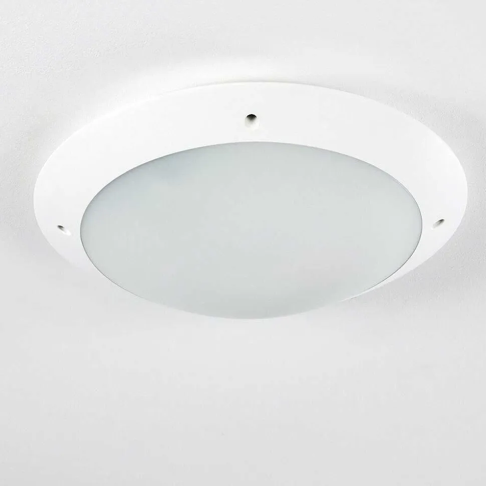 Plafonnier Exterieur Grafton Blanc, 2 Lumieres