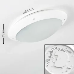 Plafonnier Exterieur Grafton Blanc, 2 Lumieres