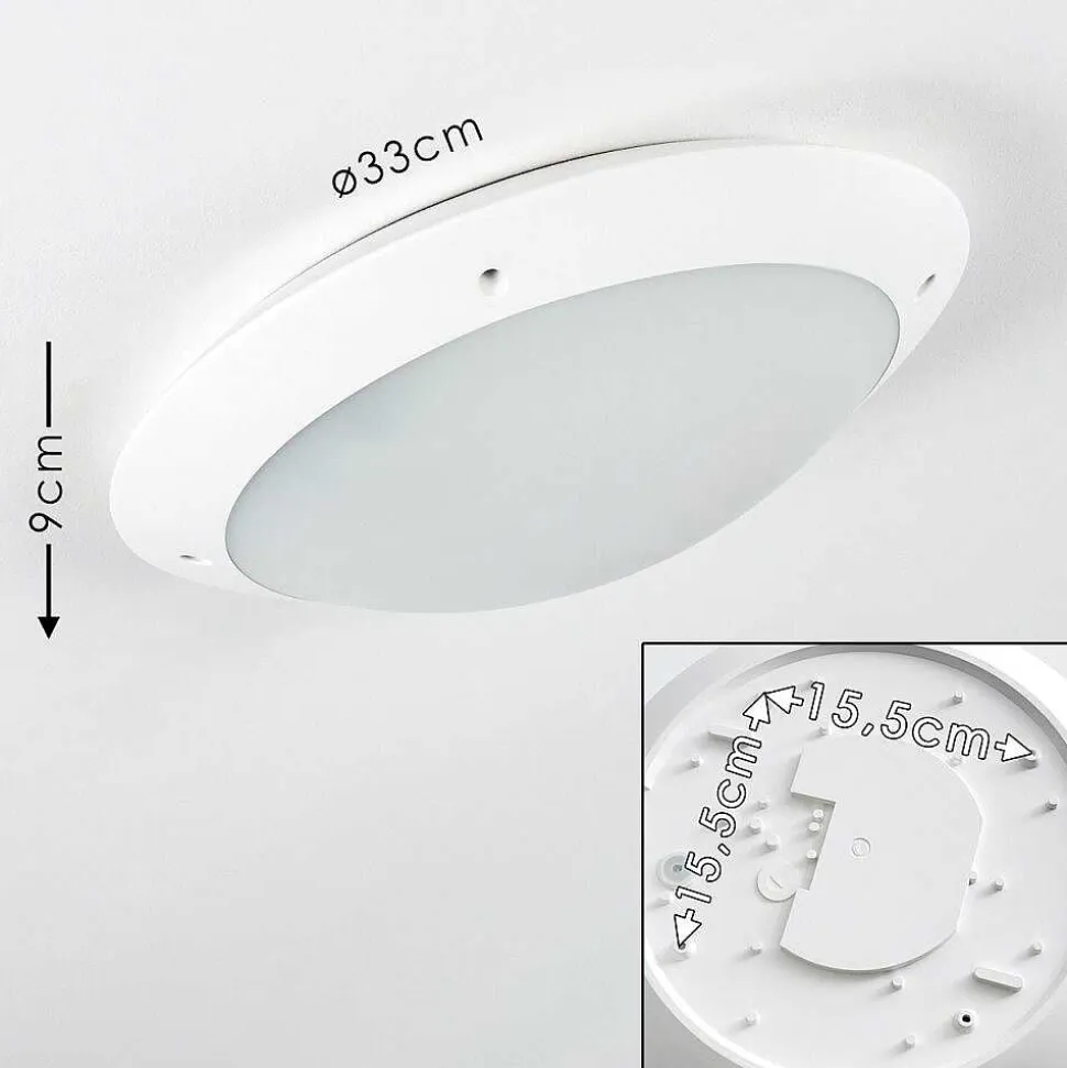 Plafonnier Exterieur Grafton Blanc, 2 Lumieres