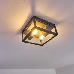 Plafonnier Exterieur Kiwalik Anthracite, 1 Lumiere