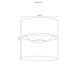 Plafonnier Exterieur Lcd 5068 Led Noir, 1 Lumiere