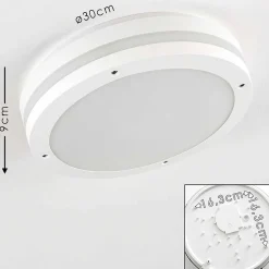 Plafonnier Exterieur Wollongong Led Blanc, 1 Lumiere
