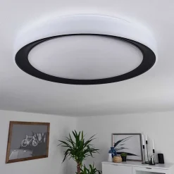 Plafonnier Gladstone Led Noir, Blanc, 1 Lumiere, Telecommandes