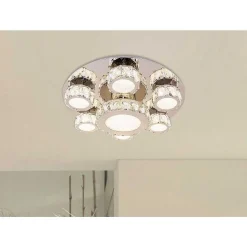 Plafonnier Globo Amur Led Chrome, 1 Lumiere