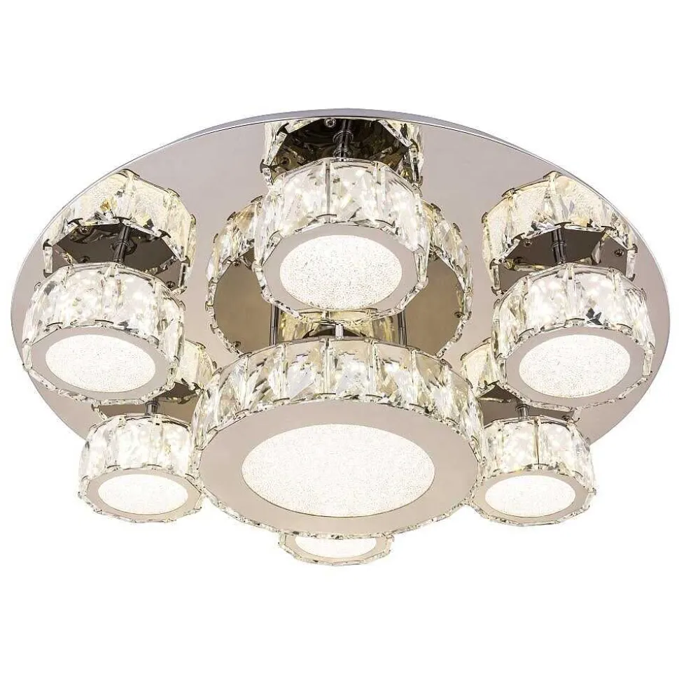 Plafonnier Globo Amur Led Chrome, 1 Lumiere
