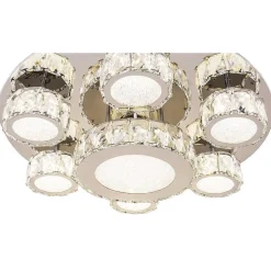 Plafonnier Globo Amur Led Chrome, 1 Lumiere