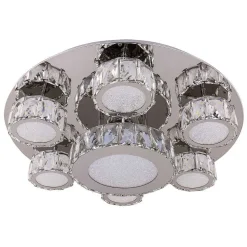 Plafonnier Globo Amur Led Chrome, 1 Lumiere