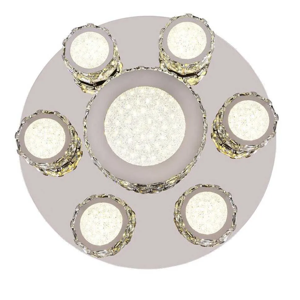 Plafonnier Globo Amur Led Chrome, 1 Lumiere