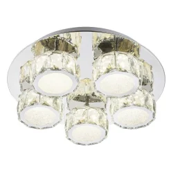 Plafonnier Globo Baldi Led Chrome, 1 Lumiere
