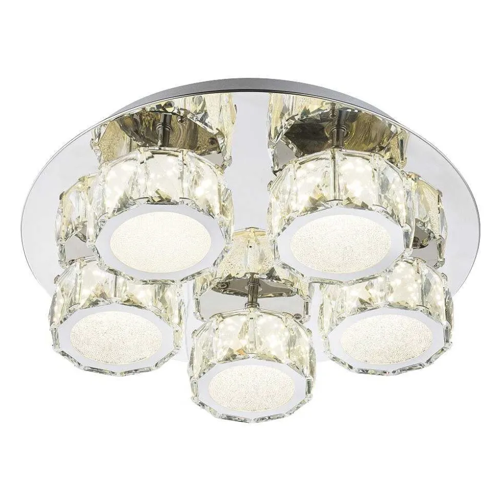 Plafonnier Globo Baldi Led Chrome, 1 Lumiere
