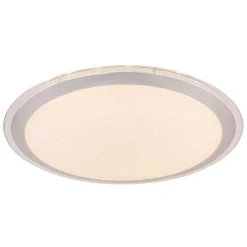 Plafonnier Globo Carry Led Blanc, 1 Lumiere, Telecommandes, Changeur De Couleurs