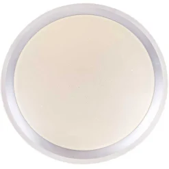 Plafonnier Globo Carry Led Blanc, 1 Lumiere, Telecommandes, Changeur De Couleurs