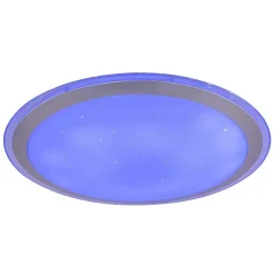 Plafonnier Globo Carry Led Blanc, 1 Lumiere, Telecommandes, Changeur De Couleurs