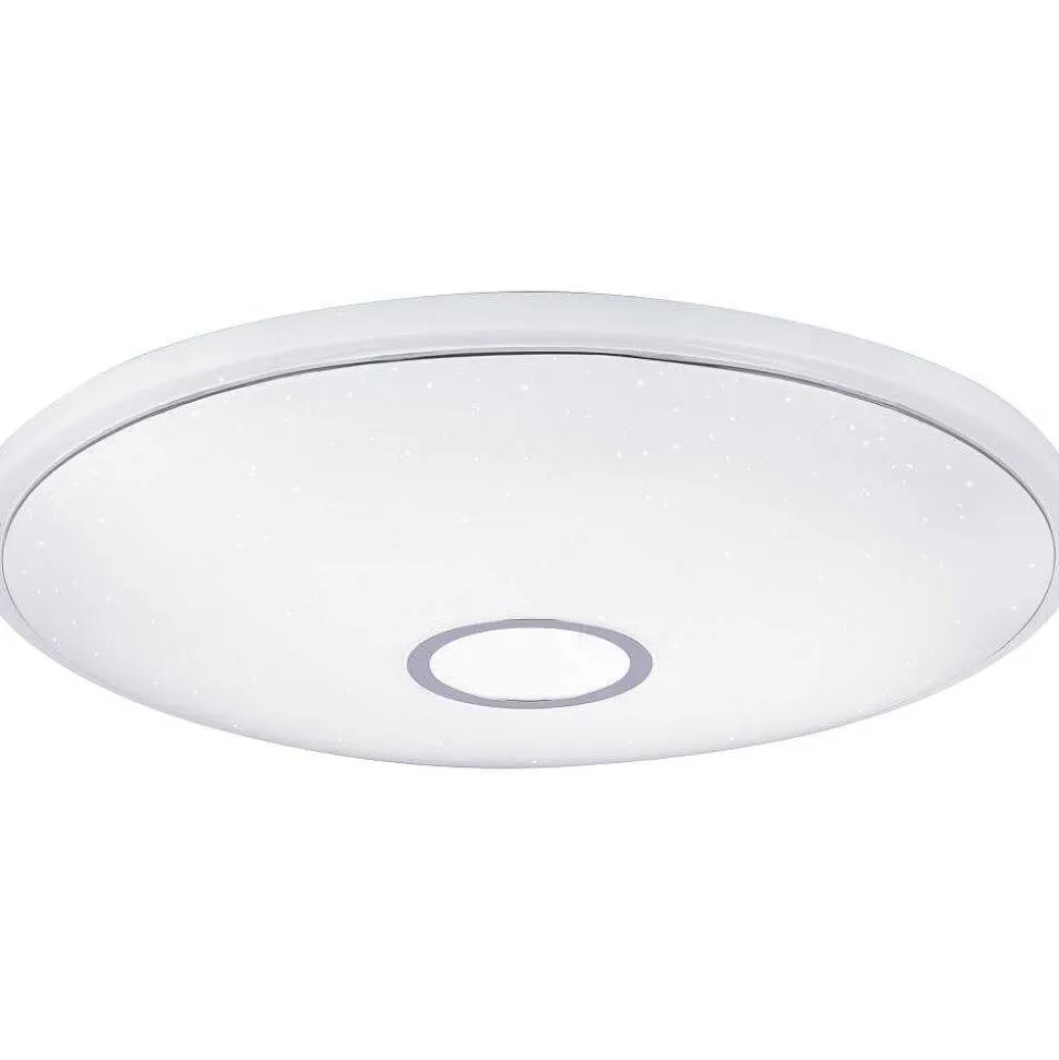 Plafonnier Globo Connor Led Blanc, 1 Lumiere, Telecommandes, Changeur De Couleurs