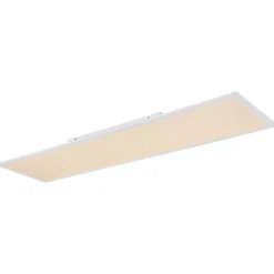 Plafonnier Globo Doro Led Blanc, 2 Lumieres, Telecommandes, Changeur De Couleurs