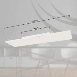 Plafonnier Globo Doro Led Blanc, 2 Lumieres, Telecommandes, Changeur De Couleurs