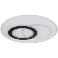 Plafonnier Globo Jacques Led Noir, Blanc, 1 Lumiere, Telecommandes