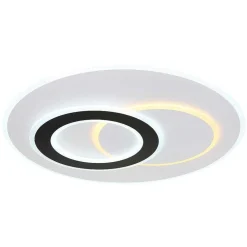Plafonnier Globo Jacques Led Noir, Blanc, 1 Lumiere, Telecommandes
