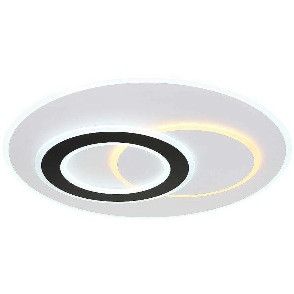 Plafonnier Globo Jacques Led Noir, Blanc, 1 Lumiere, Telecommandes