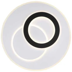 Plafonnier Globo Jacques Led Noir, Blanc, 1 Lumiere, Telecommandes
