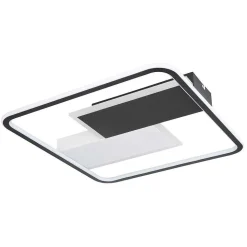 Plafonnier Globo Jenna Led Noir, Blanc, 1 Lumiere, Telecommandes