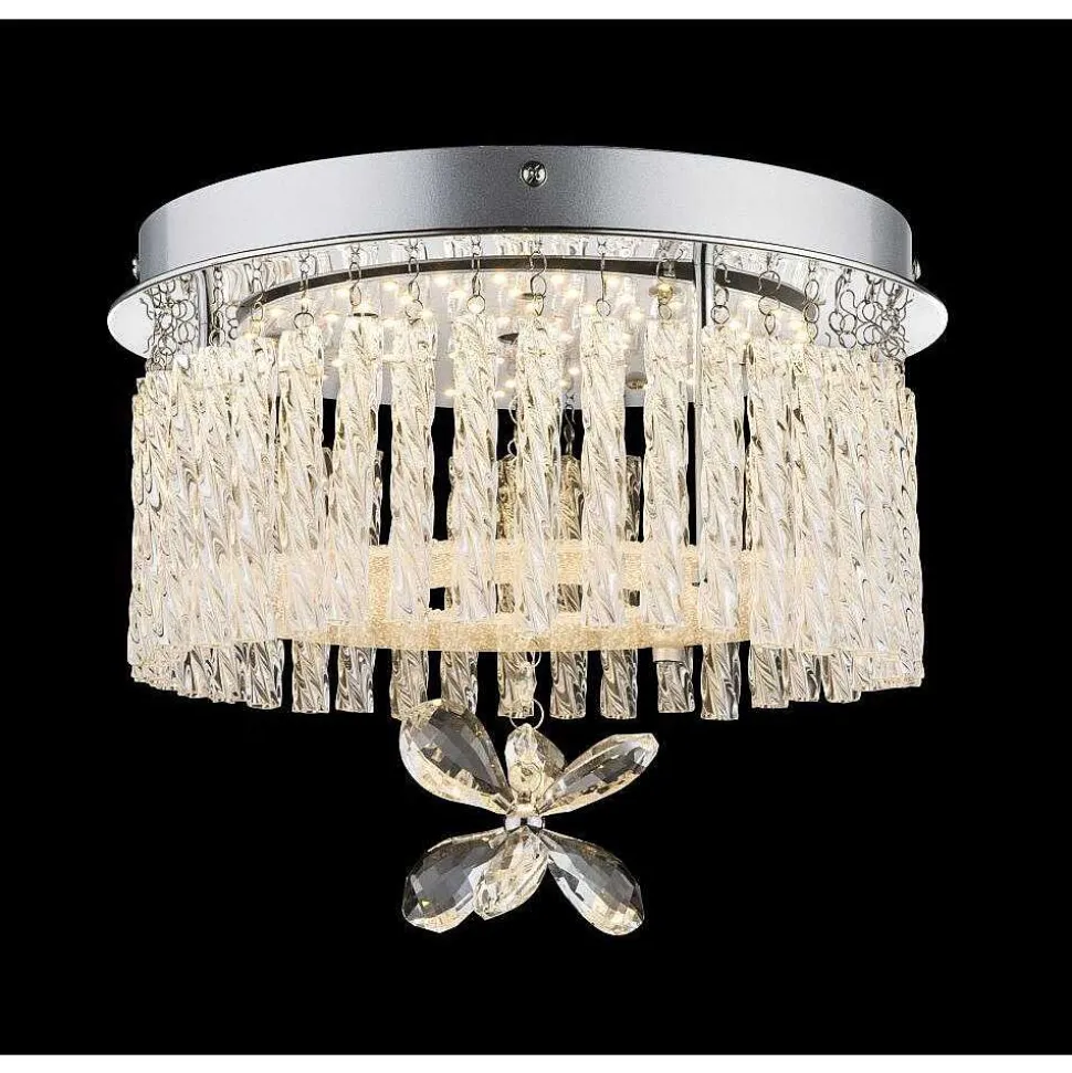 Plafonnier Globo Led Chrome, 1 Lumiere