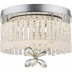 Plafonnier Globo Led Chrome, 1 Lumiere
