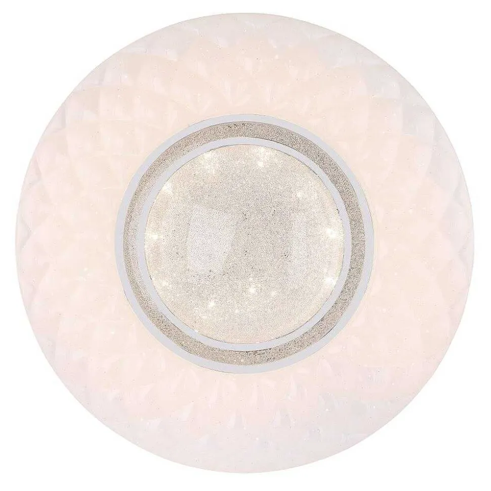 Plafonnier Globo Rita Led Blanc, 1 Lumiere, Telecommandes